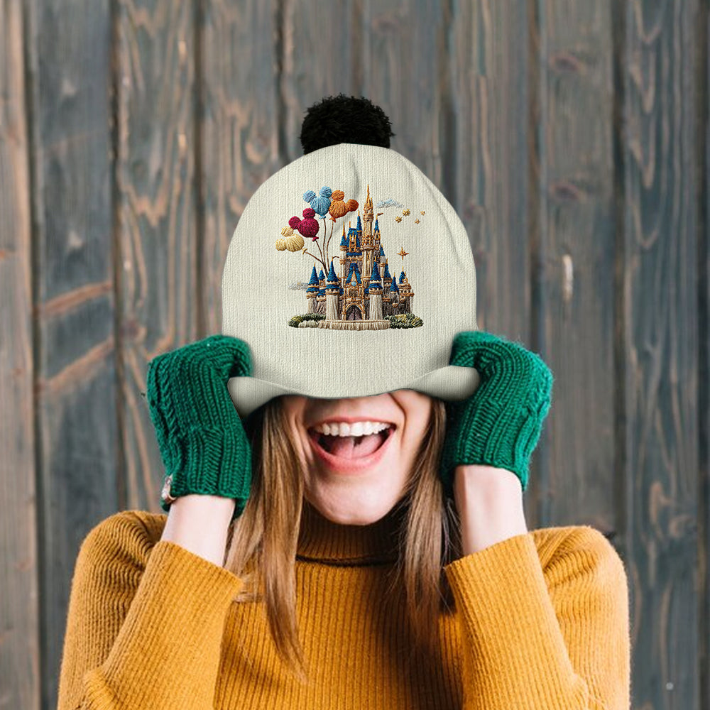 Personalized Disney Castle Beanie Hat Custom Name Gift for Kids Beanie Hat GradoCreations