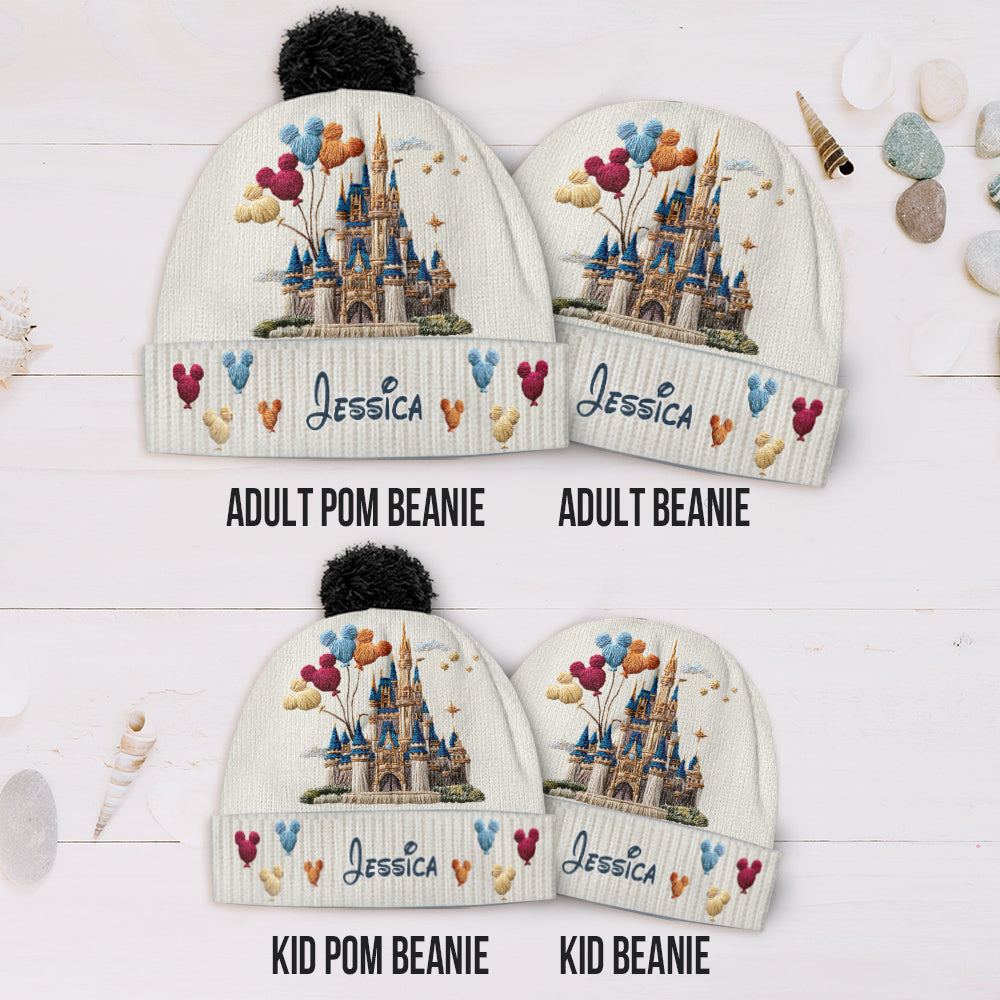 Personalized Disney Castle Beanie Hat Custom Name Gift for Kids Beanie Hat GradoCreations