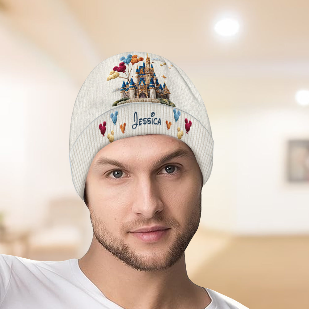 Personalized Disney Castle Beanie Hat Custom Name Gift for Kids Beanie Hat GradoCreations