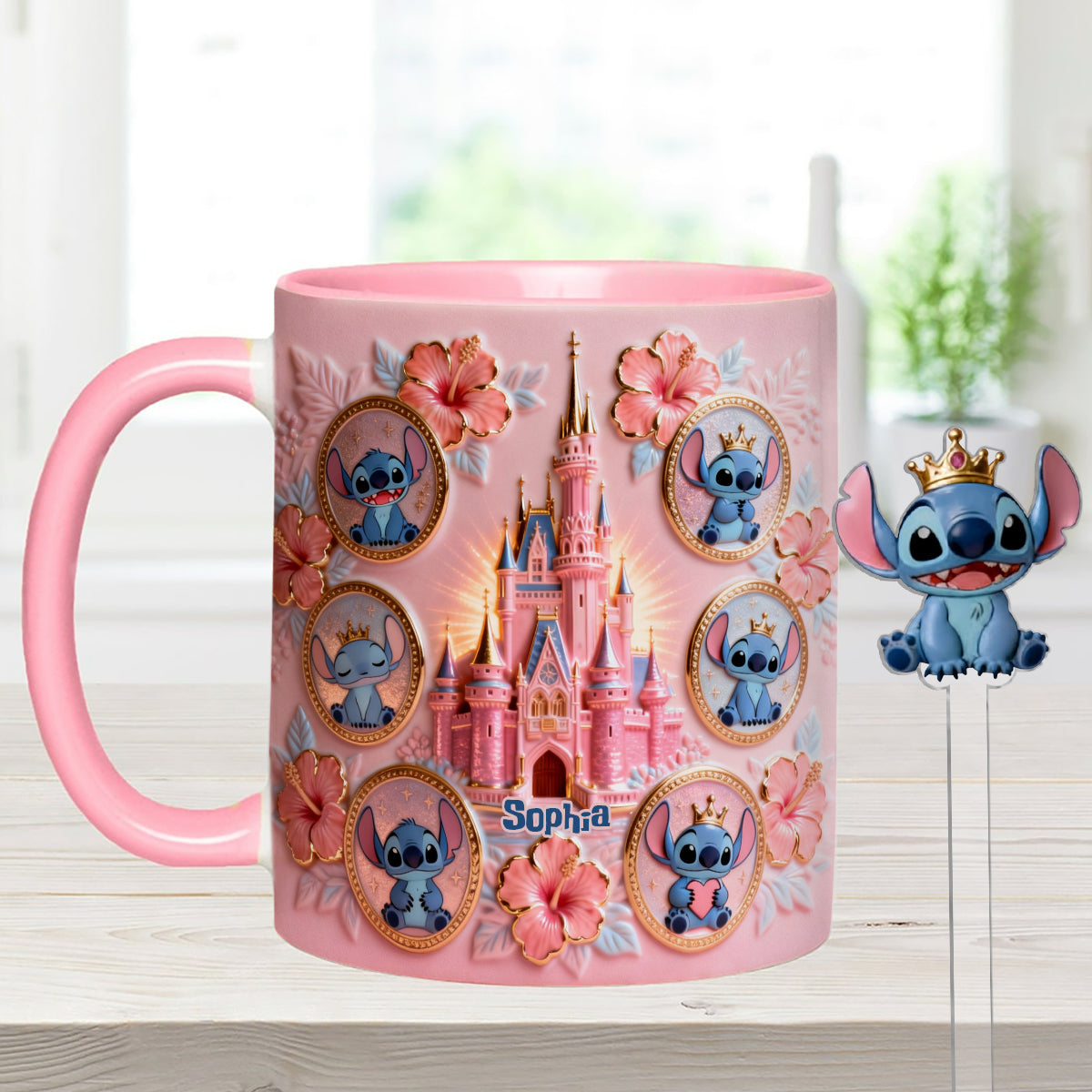 Personalized Ohana Mug Set with Acrylic Stirrer Gift for Family Set Accent Mug with Acrylic Stirrers GradoCreations