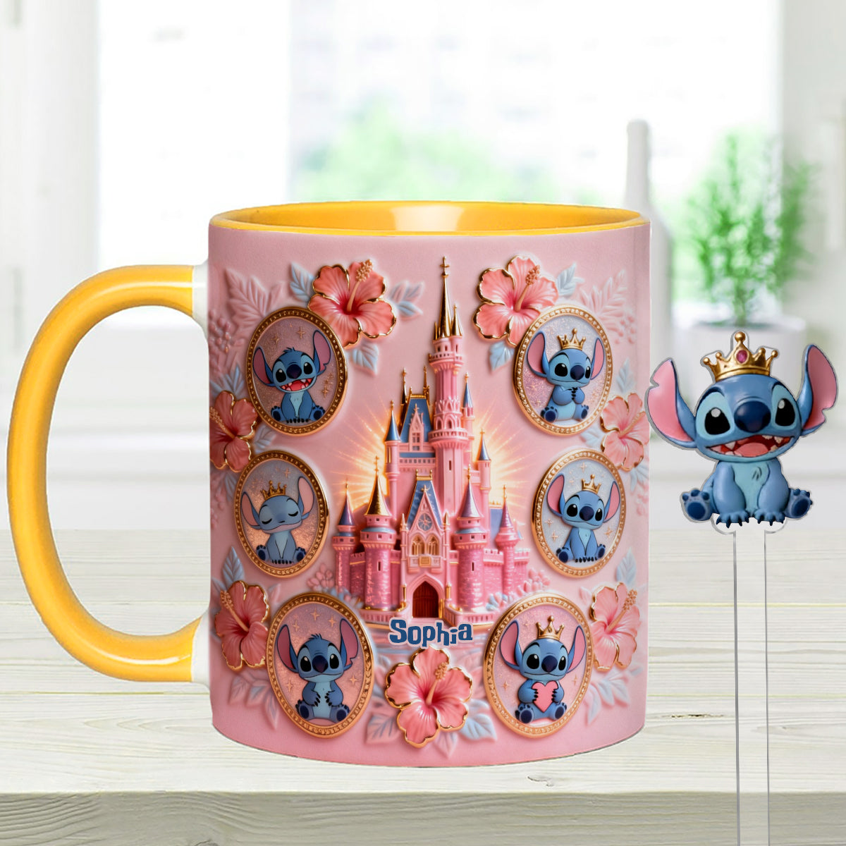 Personalized Ohana Mug Set with Acrylic Stirrer Gift for Family Set Accent Mug with Acrylic Stirrers GradoCreations
