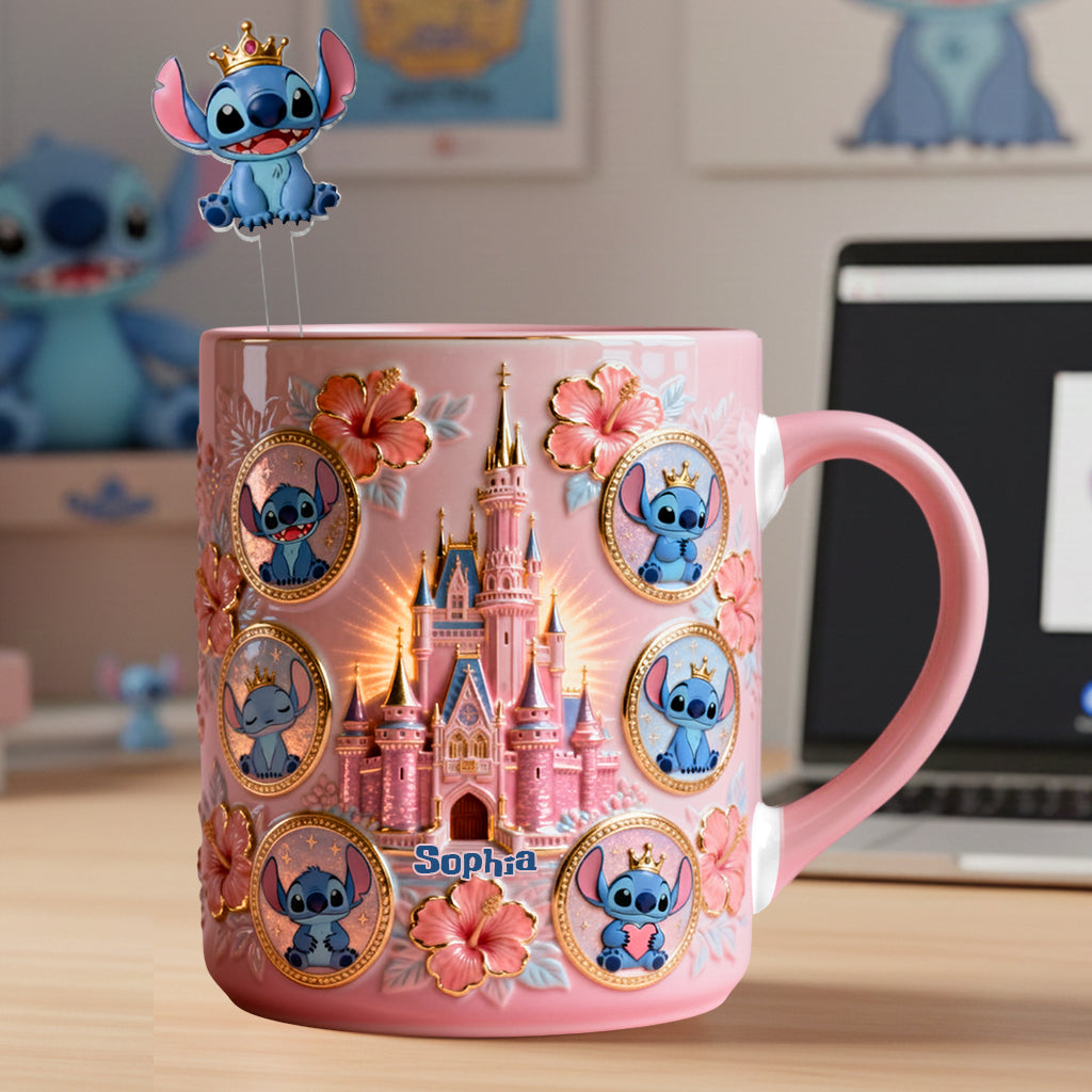 Personalized Ohana Mug Set with Acrylic Stirrer Gift for Family Set Accent Mug with Acrylic Stirrers GradoCreations