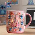 Personalized Ohana Mug Set with Acrylic Stirrer Gift for Family Set Accent Mug with Acrylic Stirrers GradoCreations