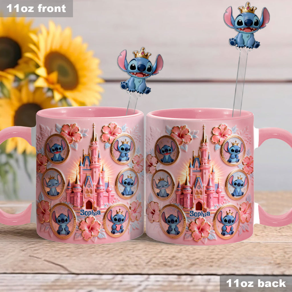 Personalized Ohana Mug Set with Acrylic Stirrer Gift for Family Set Accent Mug with Acrylic Stirrers GradoCreations