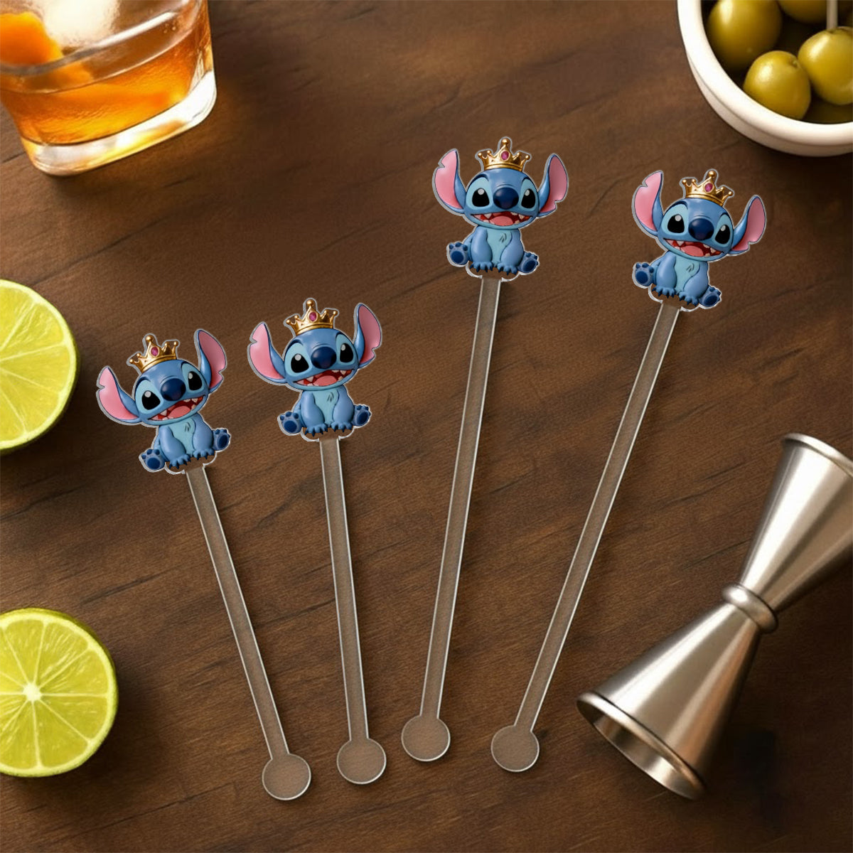 Personalized Ohana Mug Set with Acrylic Stirrer Gift for Family Set Accent Mug with Acrylic Stirrers GradoCreations