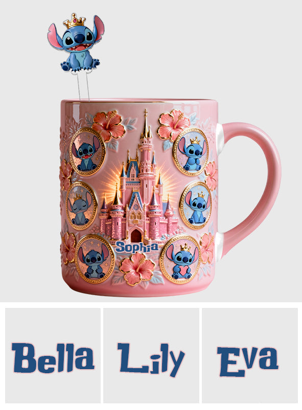 Personalized Ohana Mug Set with Acrylic Stirrer Gift for Family Set Accent Mug with Acrylic Stirrers GradoCreations