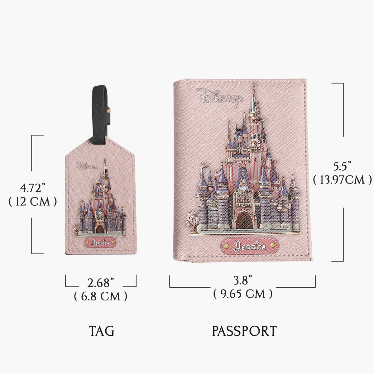 Personalized Leather Luggage Tag & Passport Holder Set for Travelers Leather Luggage Tag & Passport Holder GradoCreations