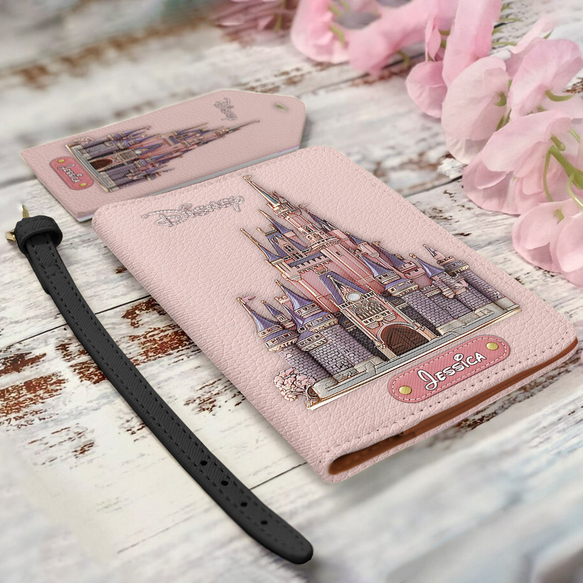 Personalized Leather Luggage Tag & Passport Holder Set for Travelers Leather Luggage Tag & Passport Holder GradoCreations