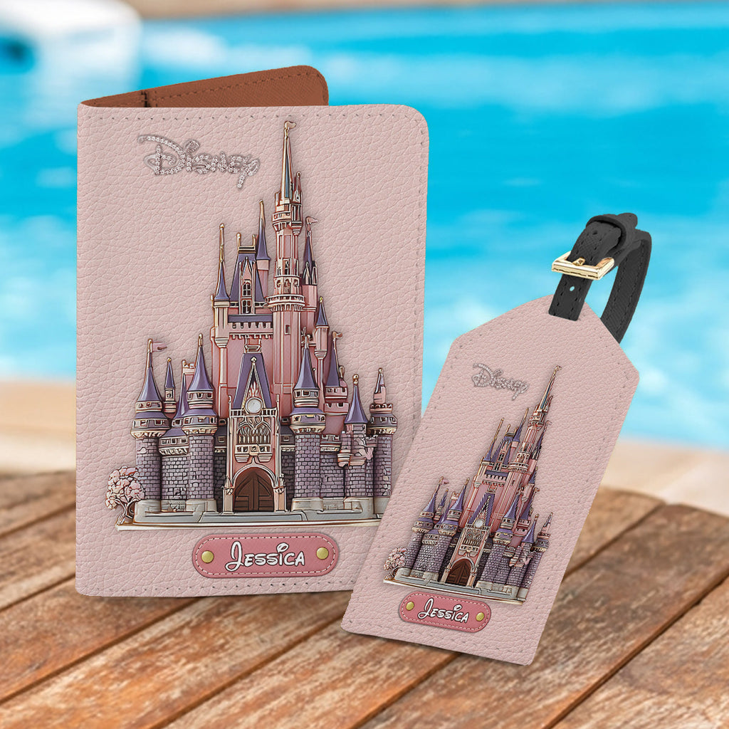 Personalized Leather Luggage Tag & Passport Holder Set for Travelers Leather Luggage Tag & Passport Holder GradoCreations
