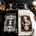 Personalized Nightmare Quilt Set His Queen Her King Bedspread Quilt Set GradoCreations