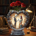 Personalized Heart-Shaped Acrylic Flower Vase Custom Design Gift for Couples Custom Shape Acrylic Flower Vase GradoCreations