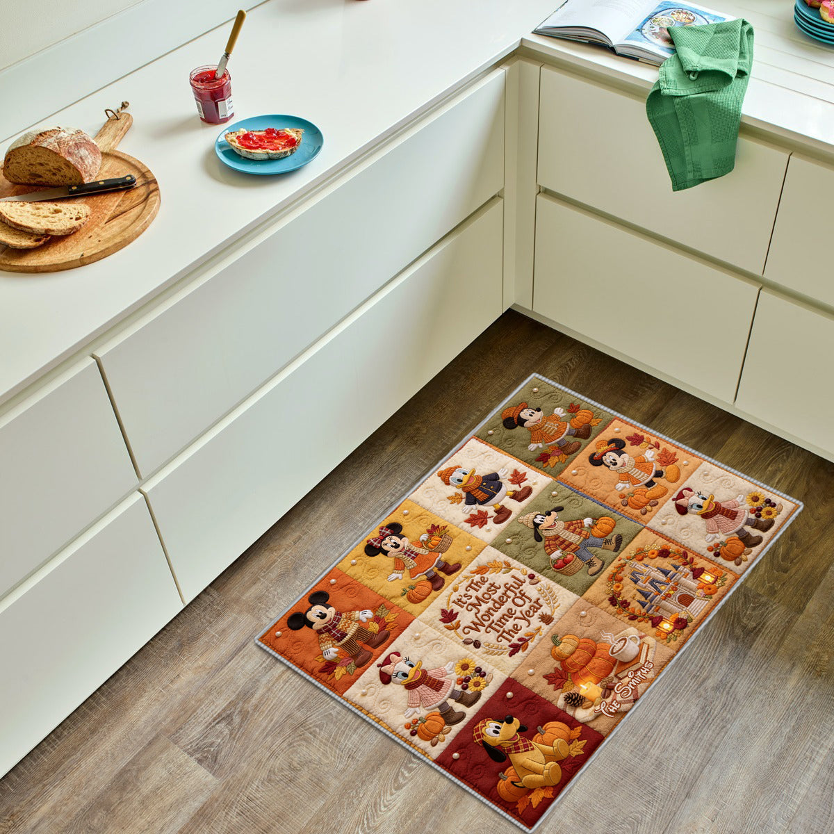 Personalized Non-Slip Tufted Rug Custom Family Name Fall Decor Non-Slip Tufted Rug GradoCreations