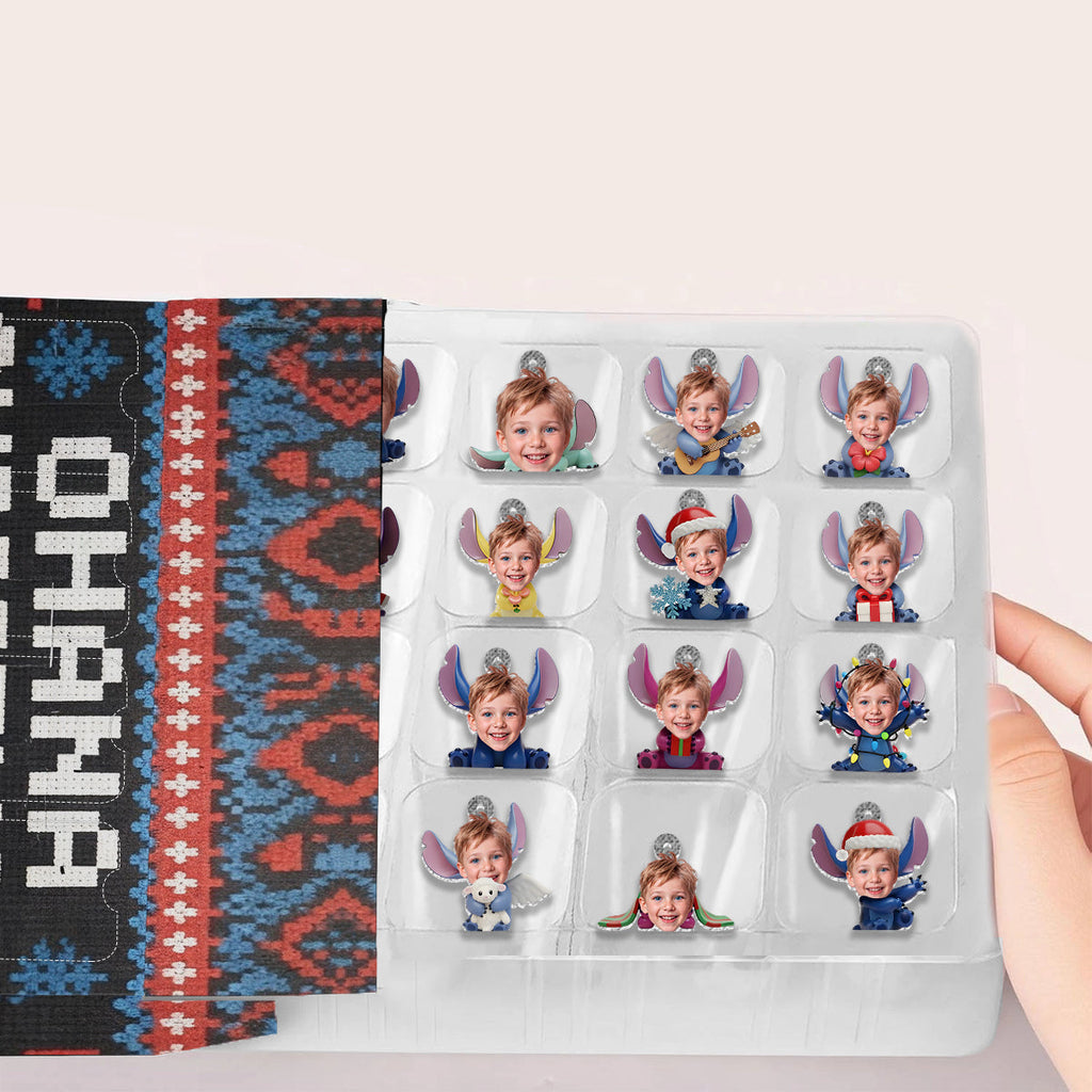 Personalized Ohana Advent Calendar with Ornaments for Kids Family Christmas Gift Advent Calendar With Ornaments GradoCreations