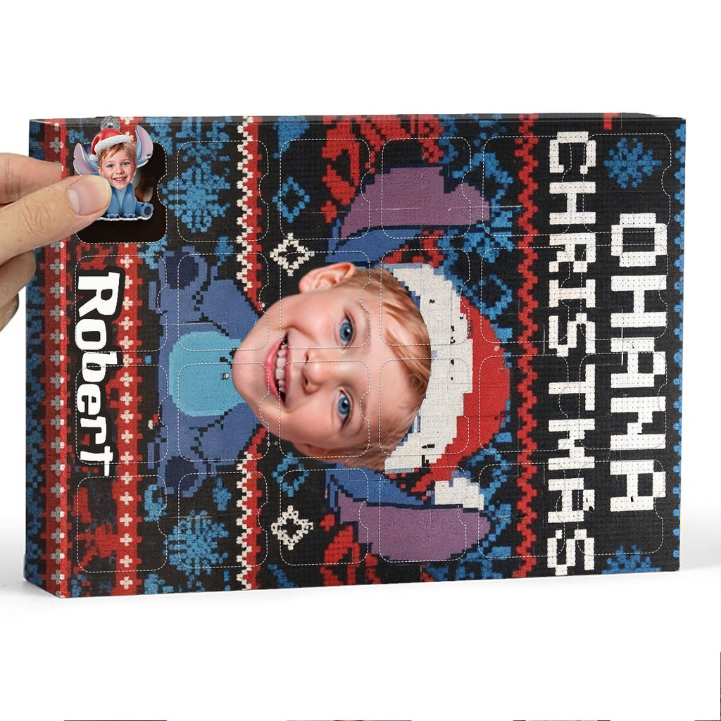Personalized Ohana Advent Calendar with Ornaments for Kids Family Christmas Gift Advent Calendar With Ornaments GradoCreations