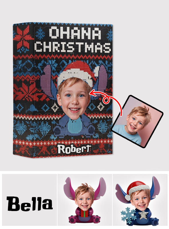 Personalized Ohana Advent Calendar with Ornaments for Kids Family Christmas Gift Advent Calendar With Ornaments GradoCreations