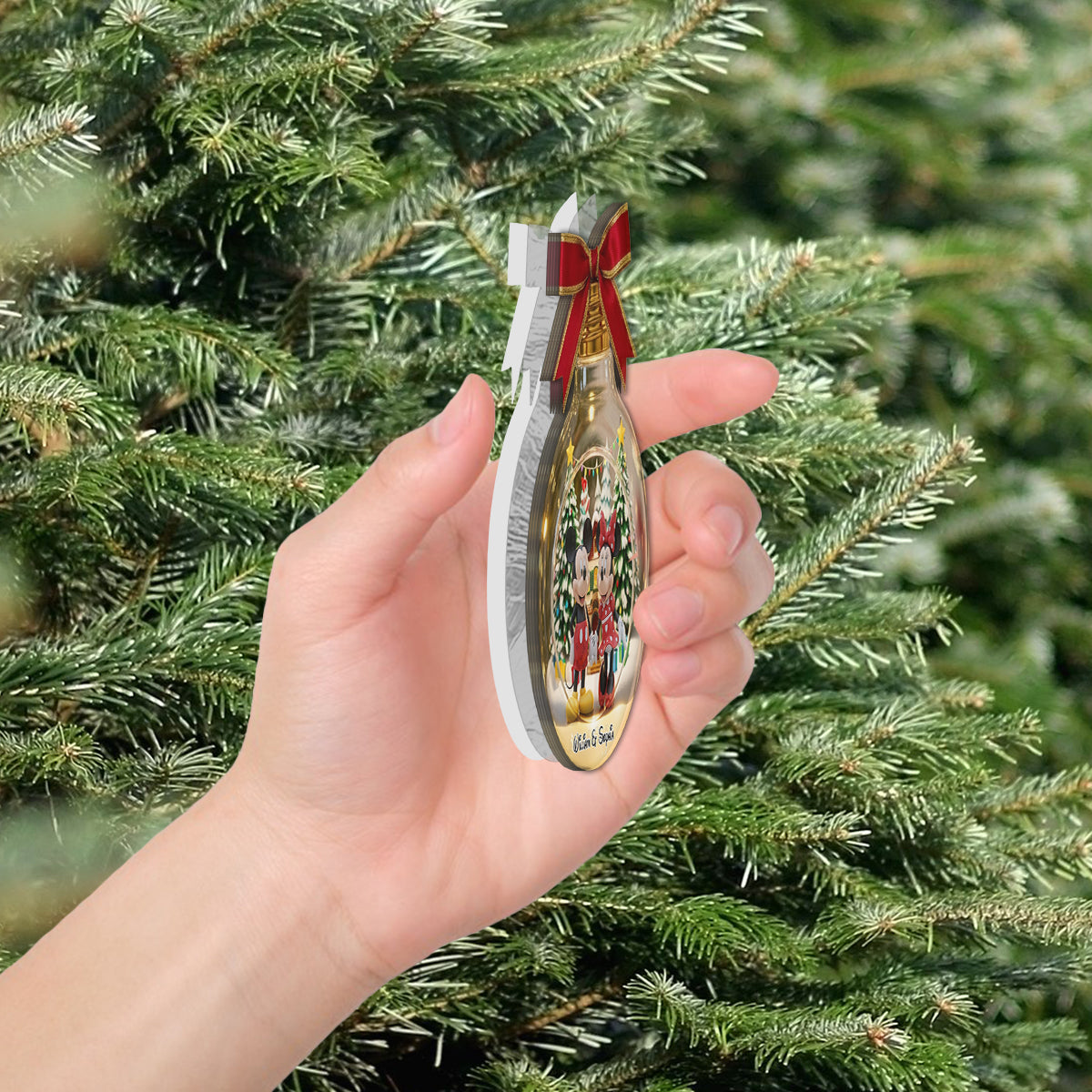Personalized LED Light Ornament Christmas Gift for Kids LED Light Ornament GradoCreations