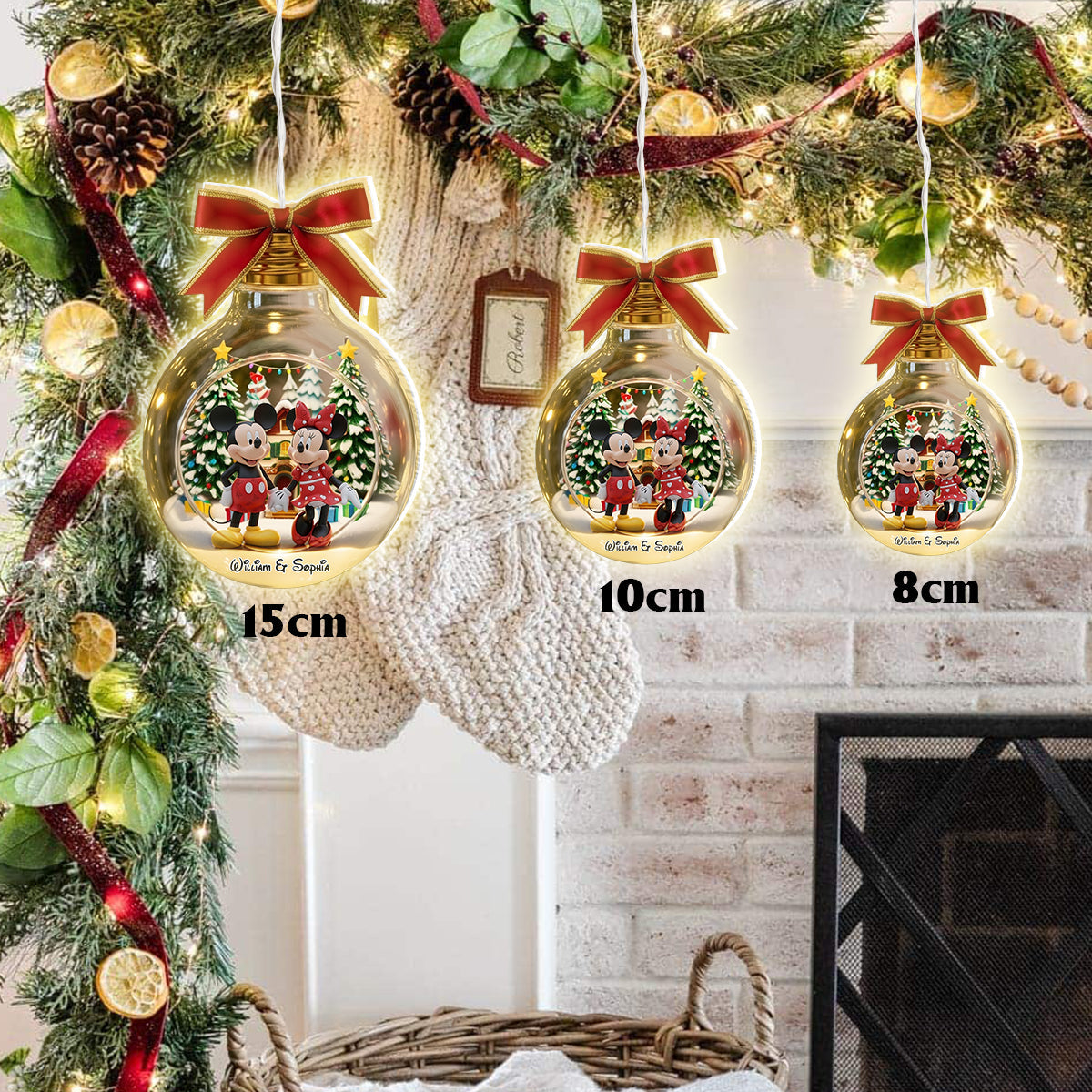 Personalized LED Light Ornament Christmas Gift for Kids LED Light Ornament GradoCreations