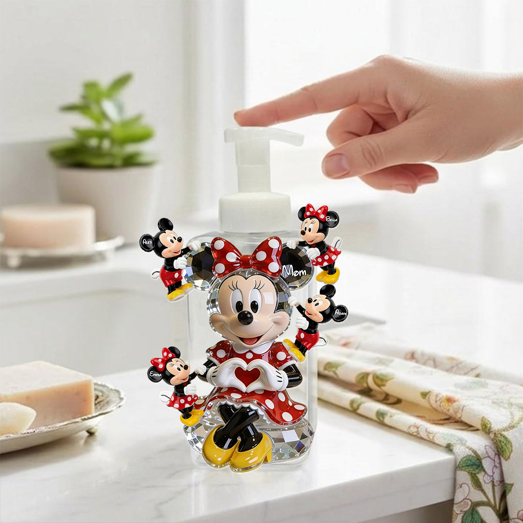 Personalized Minnie Mouse Soap Dispenser Custom Name Gift for Mom Pump Dispenser GradoCreations