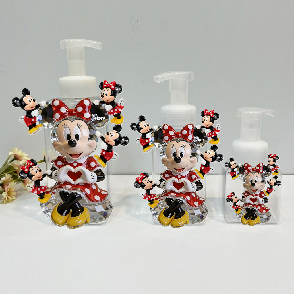 Personalized Minnie Mouse Soap Dispenser Custom Name Gift for Mom Pump Dispenser GradoCreations