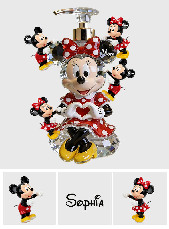 Personalized Minnie Mouse Soap Dispenser Custom Name Gift for Mom Pump Dispenser GradoCreations