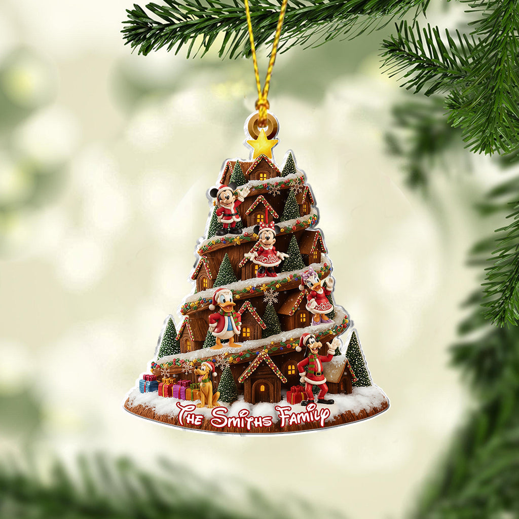 Personalized Cartoon Family Mouse Ornament for Christmas Gift Ornament GradoCreations