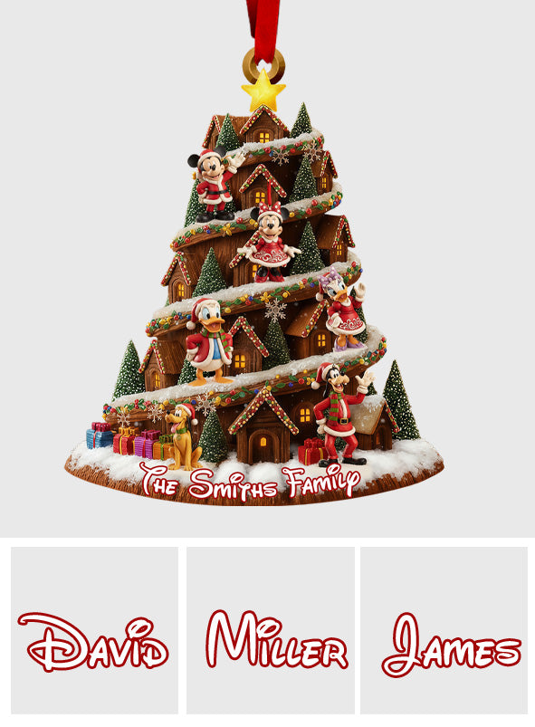 Personalized Cartoon Family Mouse Ornament for Christmas Gift Ornament GradoCreations