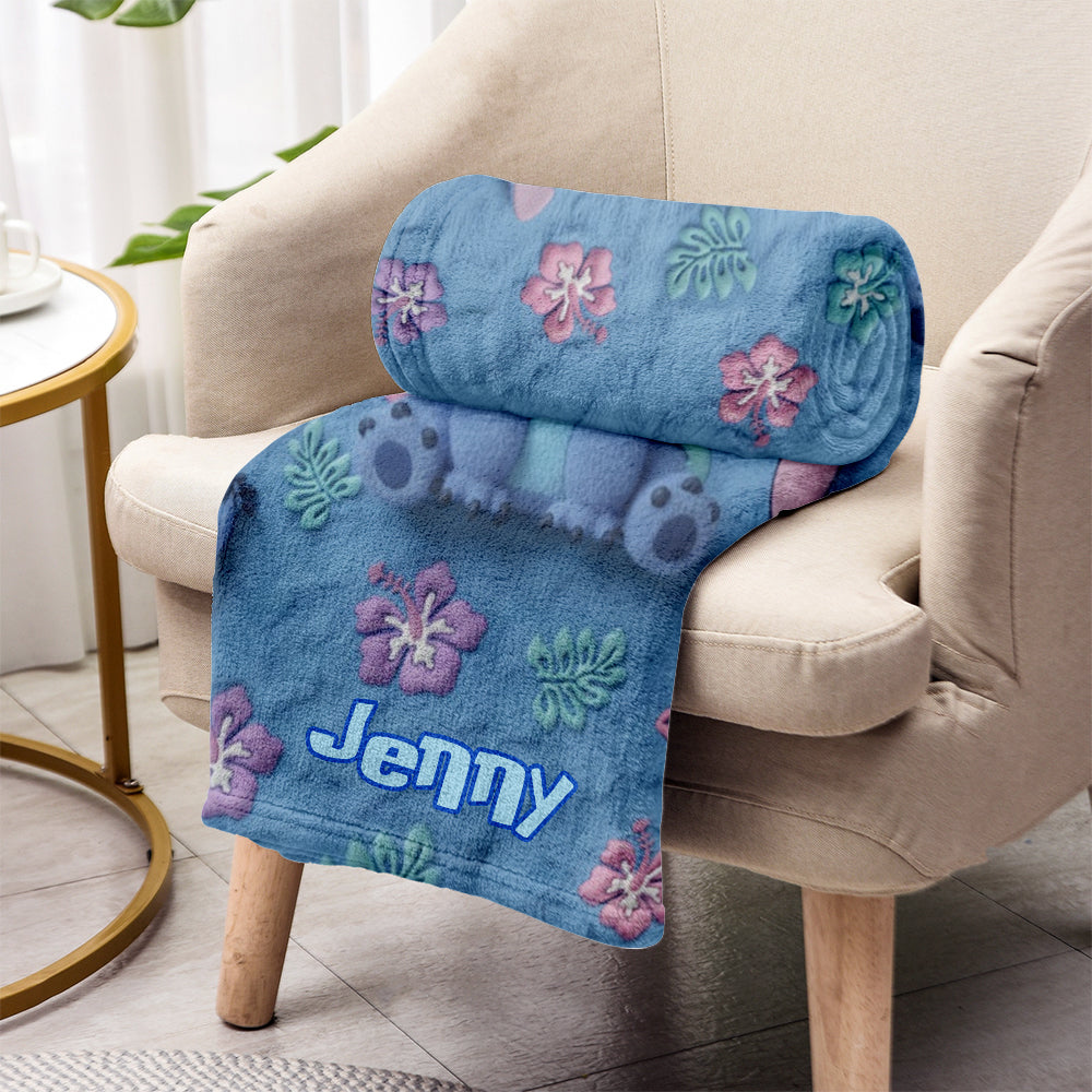 Personalized Ohana Blanket Custom Name Gift for Family Blanket GradoCreations
