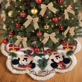 Personalized Mouse Shaped Tree Skirt Custom Name Holiday Decor Shaped Tree Skirt GradoCreations