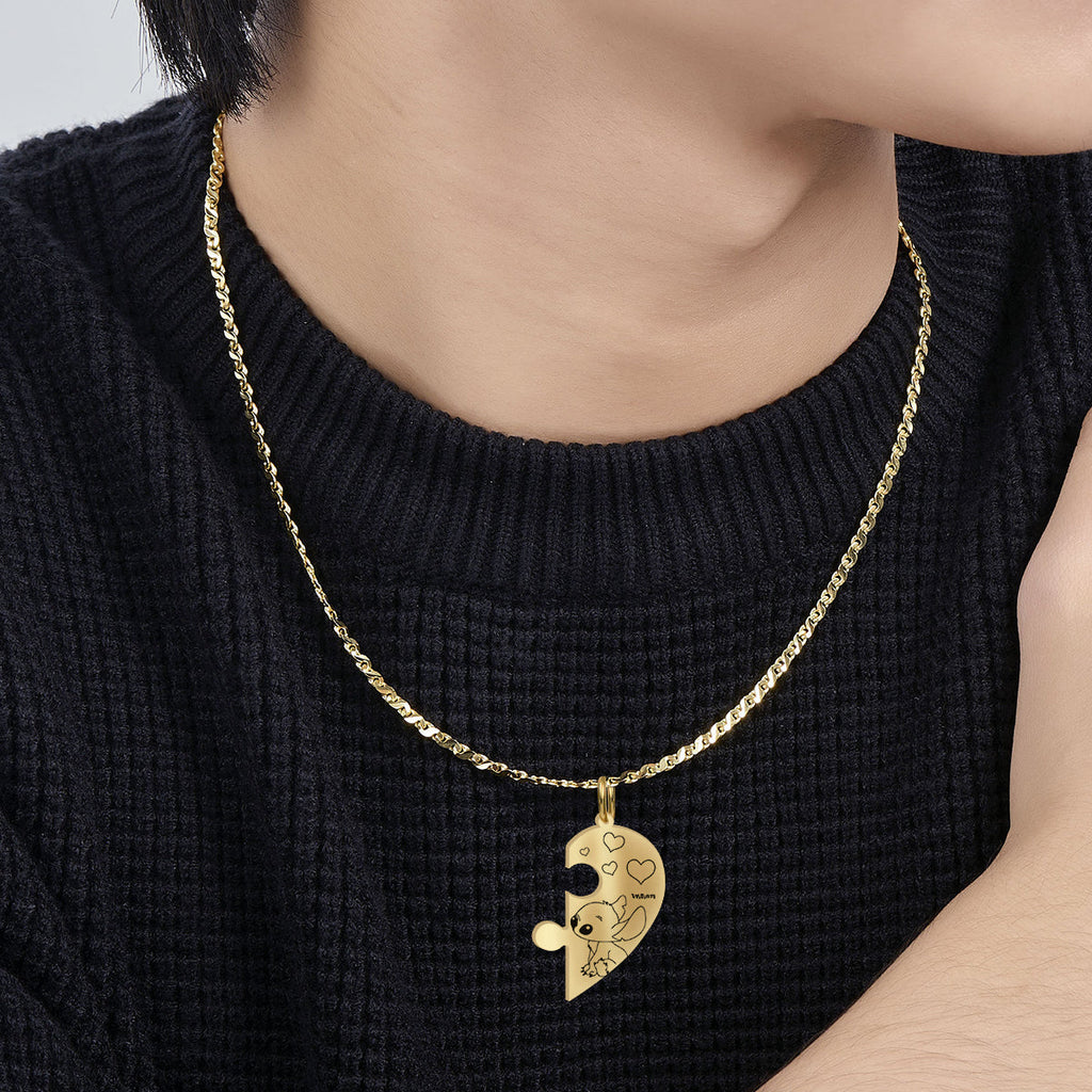 Personalized Ohana Matching Pendant Necklace for Couples & Friends Matching Pendant Necklace GradoCreations