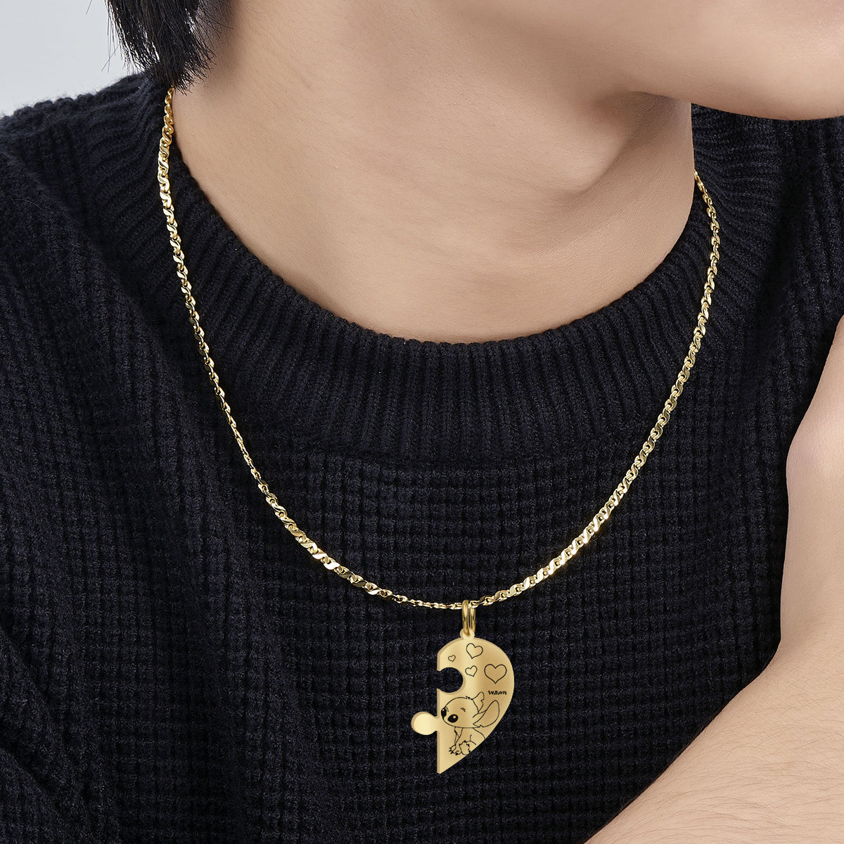 Personalized Ohana Matching Pendant Necklace for Couples & Friends Matching Pendant Necklace GradoCreations