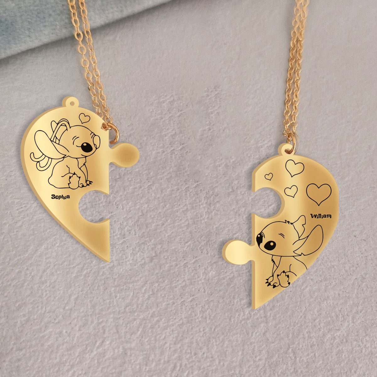 Personalized Ohana Matching Pendant Necklace for Couples & Friends Matching Pendant Necklace GradoCreations
