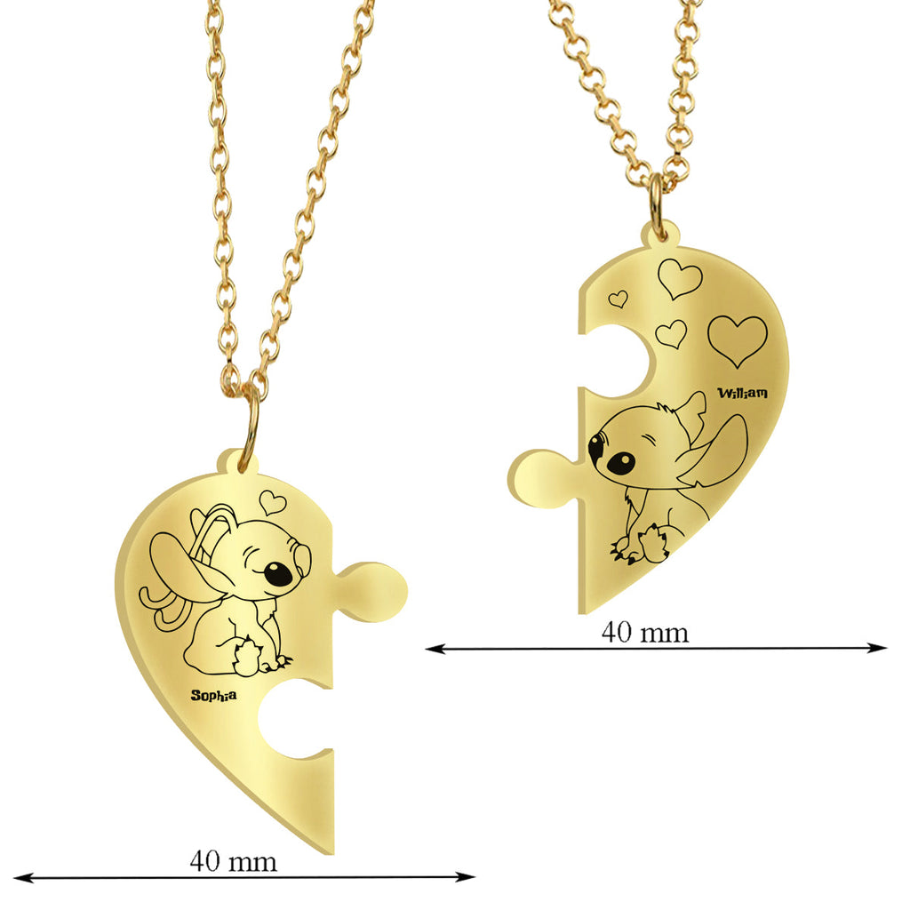 Personalized Ohana Matching Pendant Necklace for Couples & Friends Matching Pendant Necklace GradoCreations