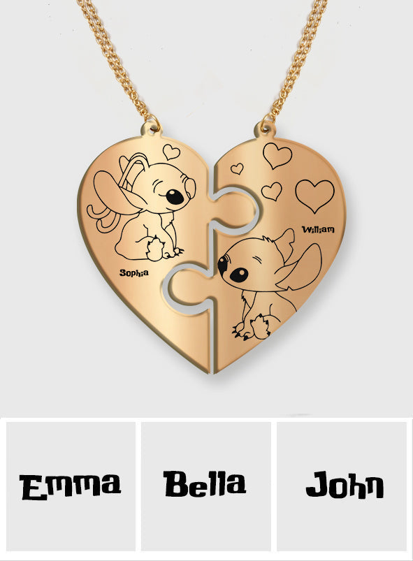 Personalized Ohana Matching Pendant Necklace for Couples & Friends Matching Pendant Necklace GradoCreations