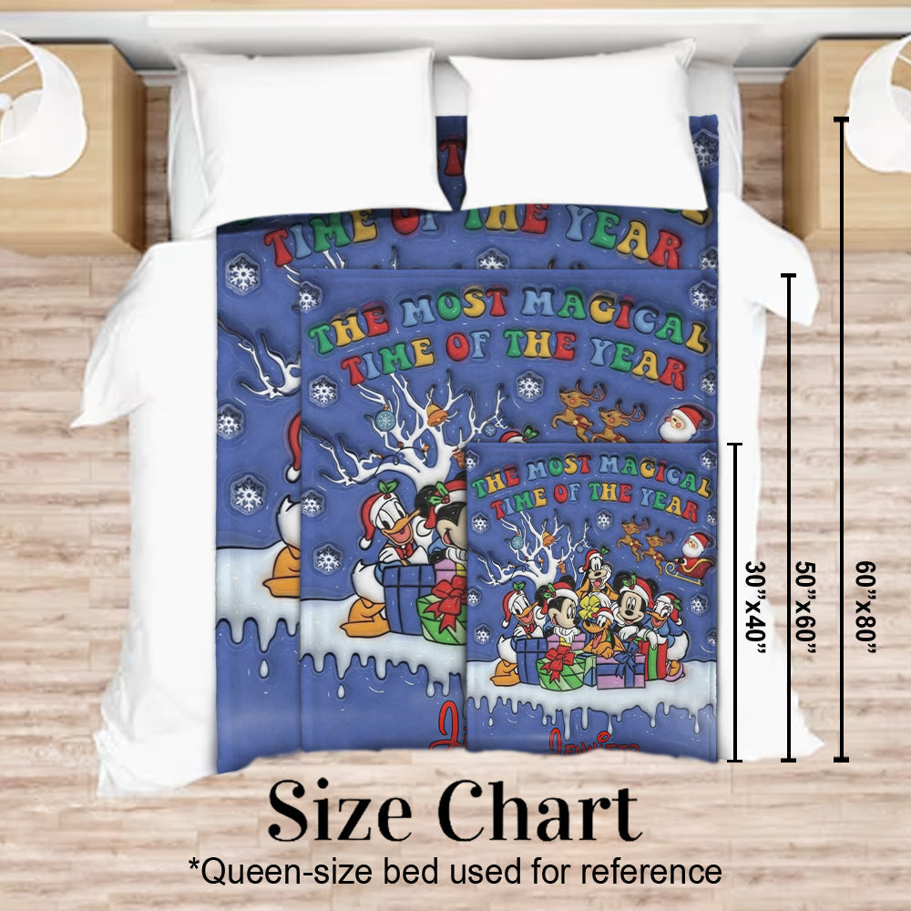 Personalized Flannel Mouse Blanket Custom Name Holiday Gift Blanket GradoCreations