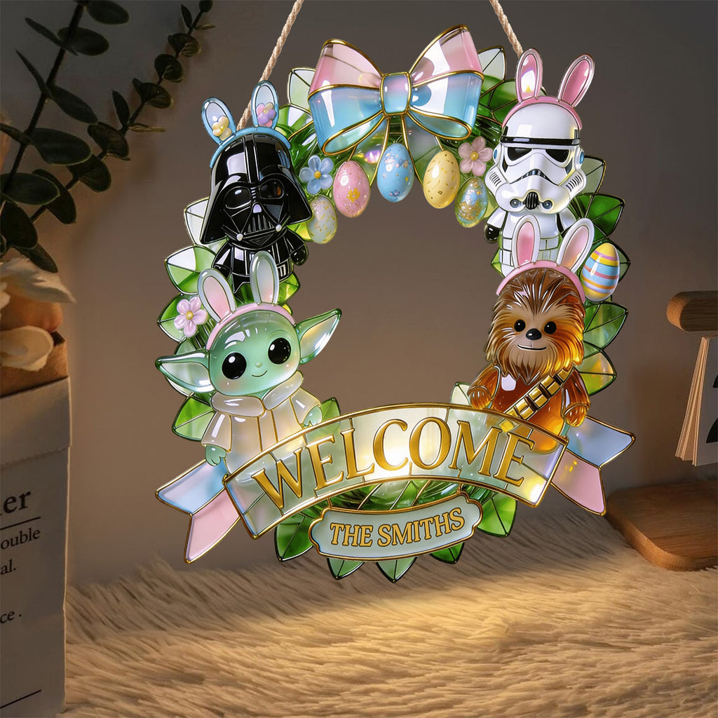 Personalized Star Wars Easter LED Acrylic Sign Gift LED Light Acrylic Sign GradoCreations