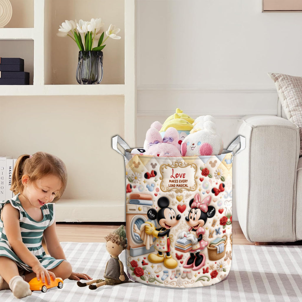 Personalized Mickey Mouse Laundry Storage Basket Custom Design Gift for Kids Laundry Basket GradoCreations