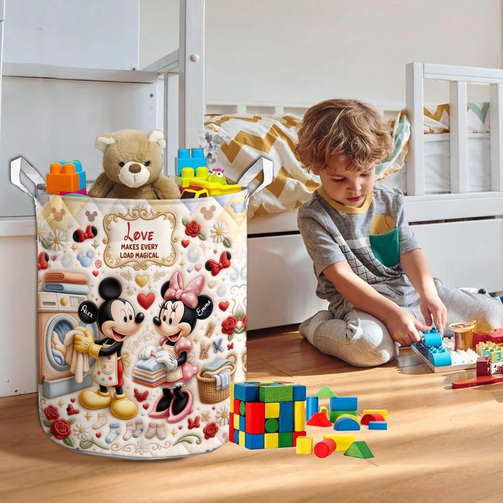 Personalized Mickey Mouse Laundry Storage Basket Custom Design Gift for Kids Laundry Basket GradoCreations
