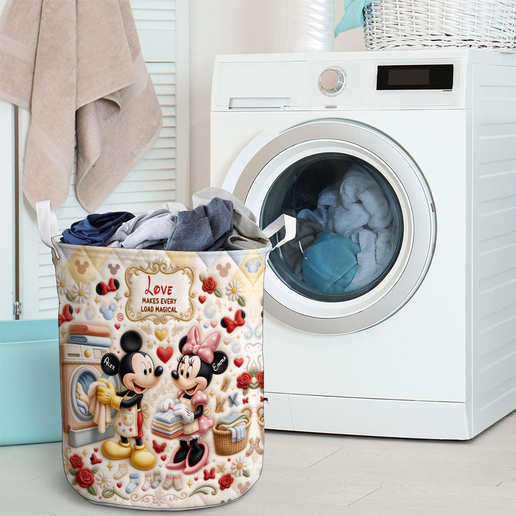 Personalized Mickey Mouse Laundry Storage Basket Custom Design Gift for Kids Laundry Basket GradoCreations