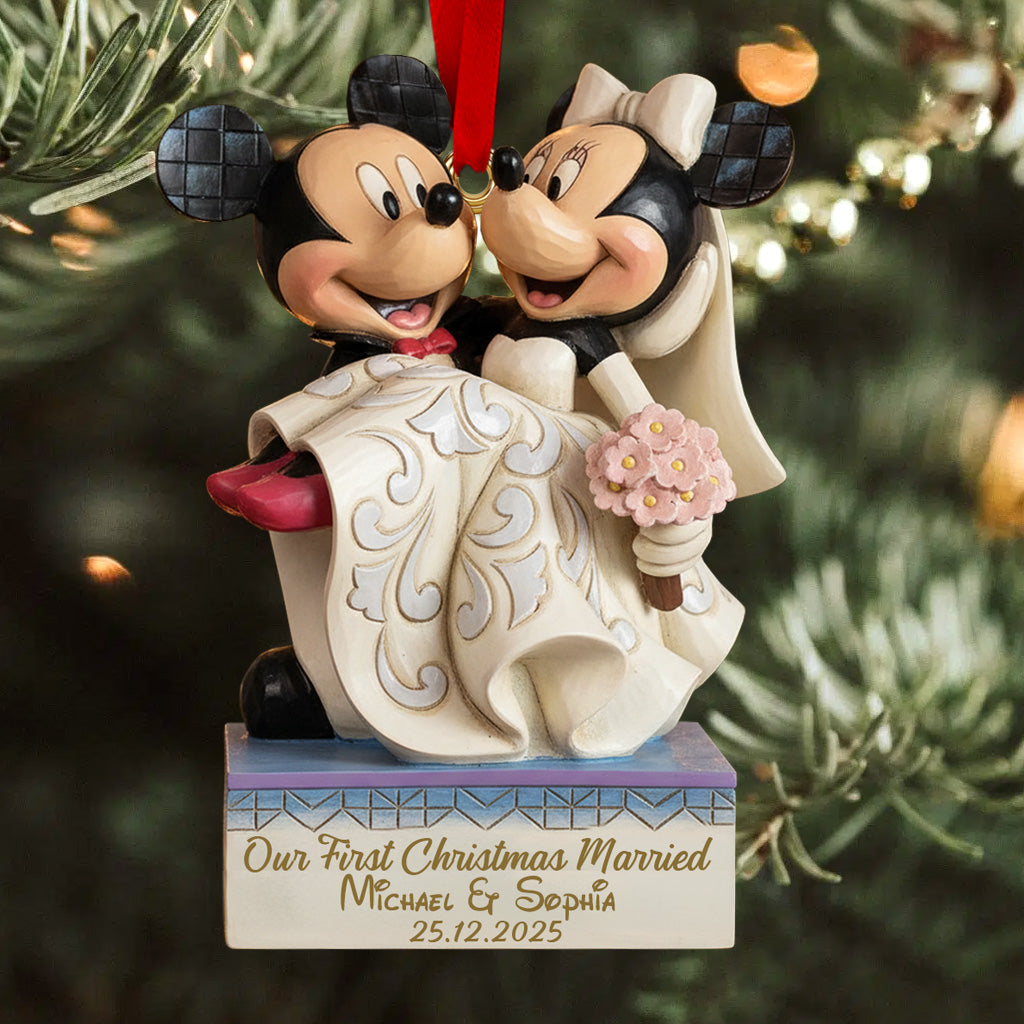 Personalized Acrylic Mouse Ornament Our First Christmas Gift Ornament GradoCreations