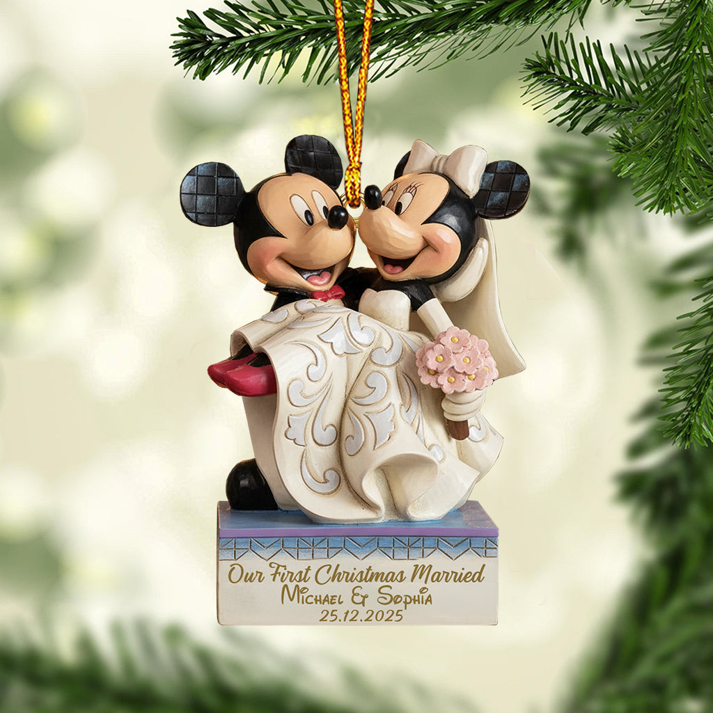Personalized Acrylic Mouse Ornament Our First Christmas Gift Ornament GradoCreations