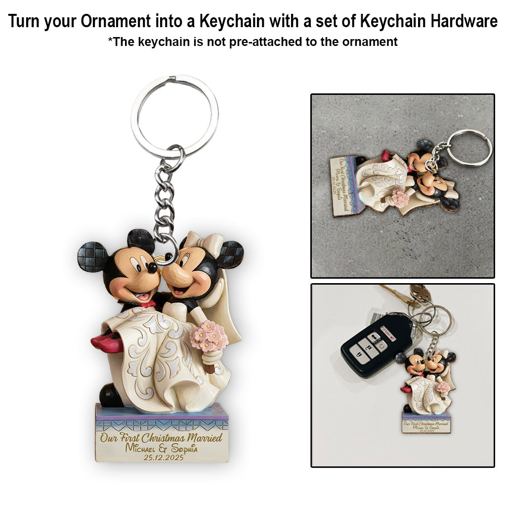 Personalized Acrylic Mouse Ornament Our First Christmas Gift Ornament GradoCreations