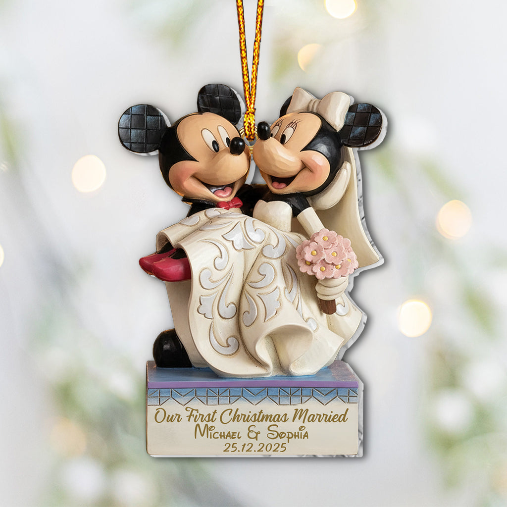 Personalized Acrylic Mouse Ornament Our First Christmas Gift Ornament GradoCreations