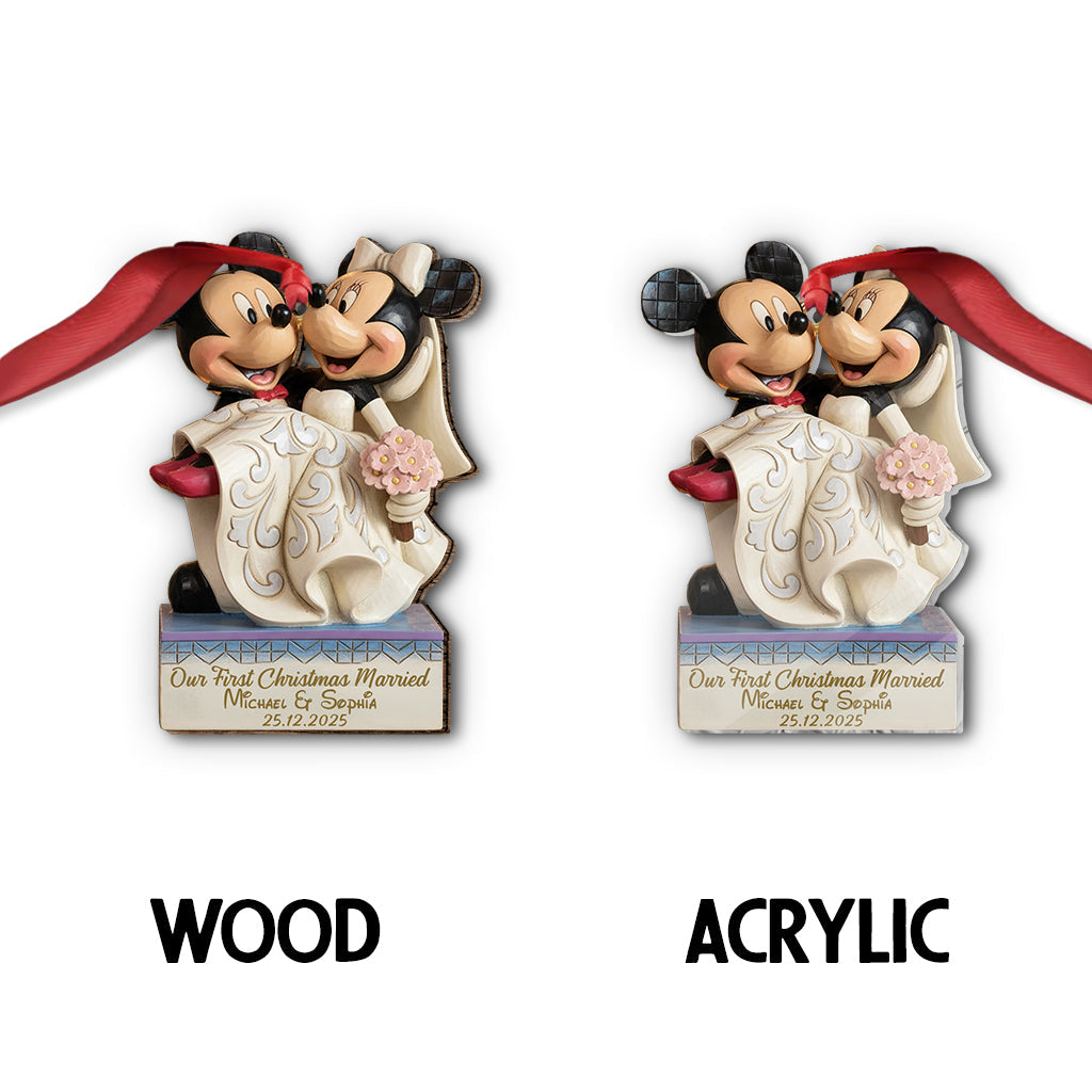 Personalized Acrylic Mouse Ornament Our First Christmas Gift Ornament GradoCreations
