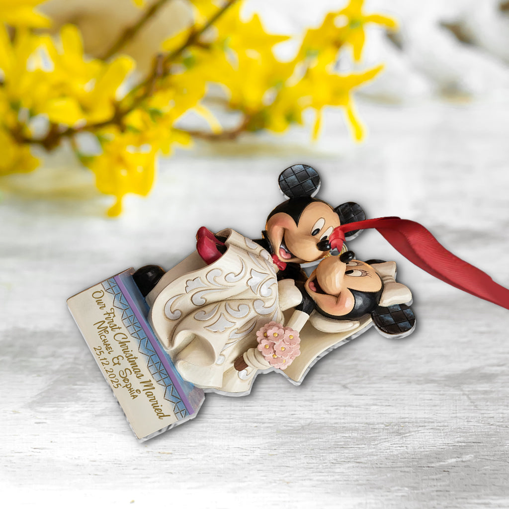 Personalized Acrylic Mouse Ornament Our First Christmas Gift Ornament GradoCreations