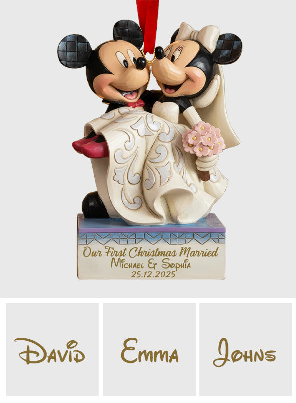 Personalized Acrylic Mouse Ornament Our First Christmas Gift Ornament GradoCreations