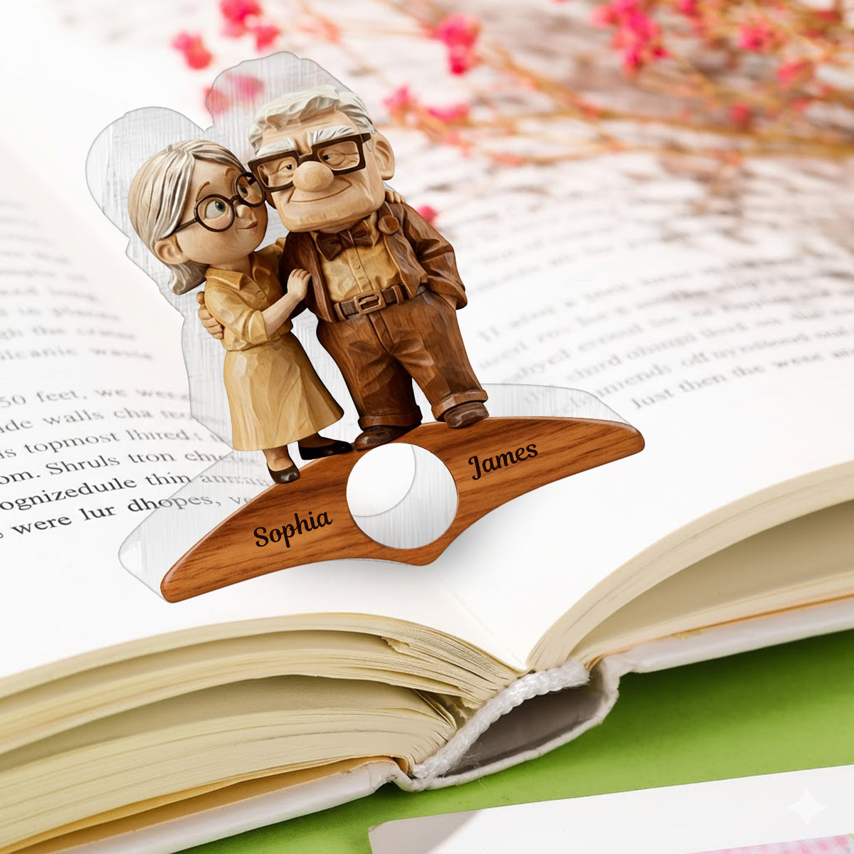 Personalized Book Page Holder Custom Name Gift for Book Lovers Book Page Holder GradoCreations