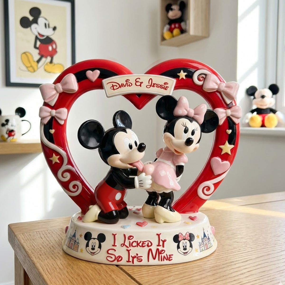 Personalized Acrylic Mouse Plaque Custom Name Gift for Couples Custom Shaped Acrylic Plaque GradoCreations