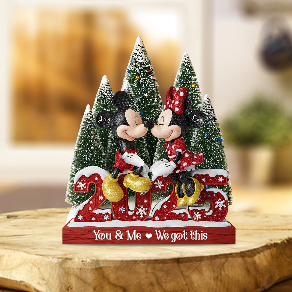 Personalized Mickey Mouse Acrylic Plaque Custom Gift for Couples Christmas Décor Custom Shaped Acrylic Plaque GradoCreations
