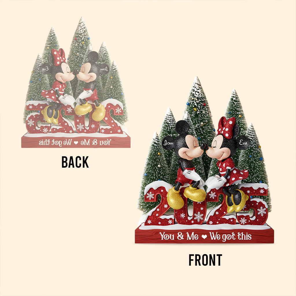 Personalized Mickey Mouse Acrylic Plaque Custom Gift for Couples Christmas Décor Custom Shaped Acrylic Plaque GradoCreations