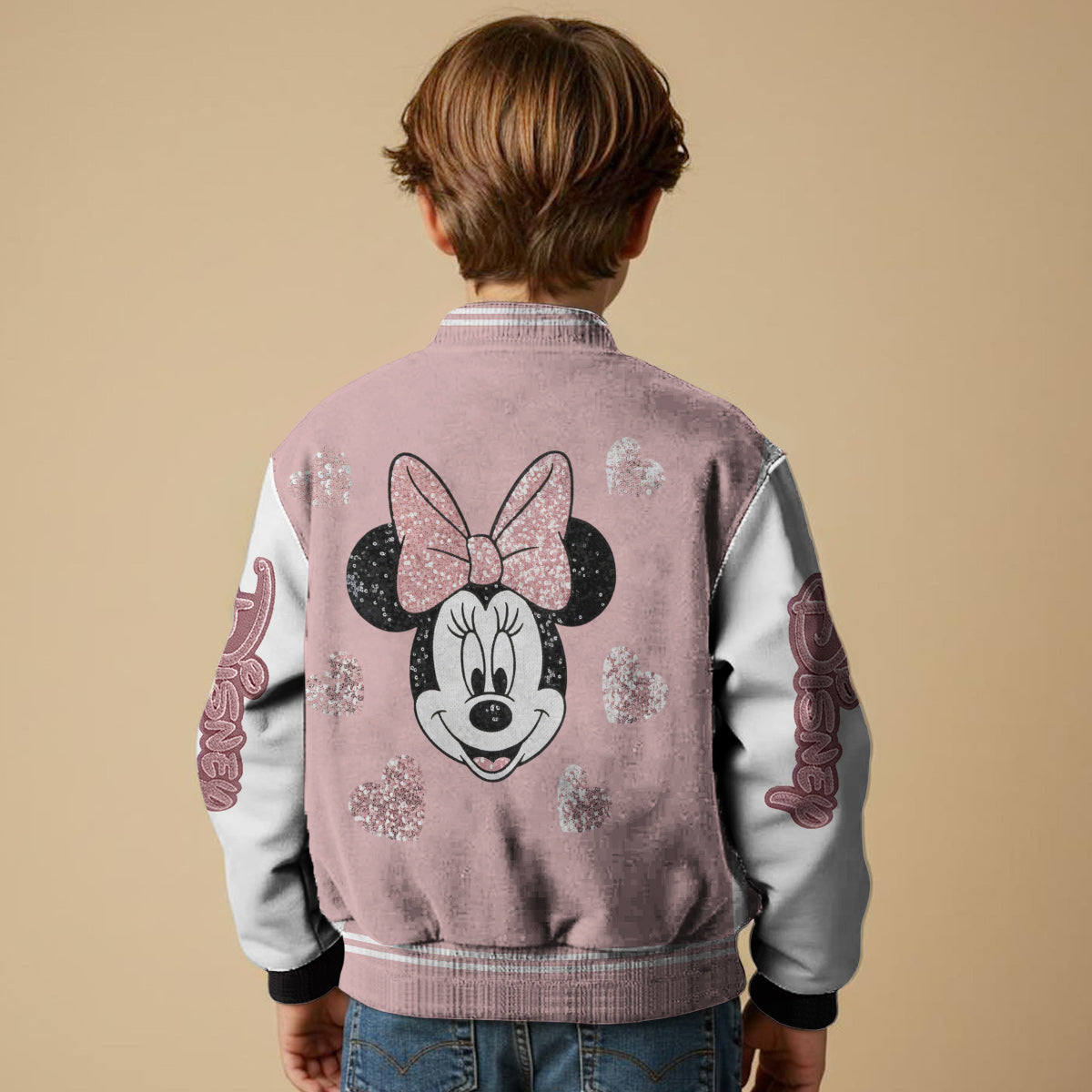 Personalized Minnie Mouse Varsity Jacket Custom Name Gift for Kids Varsity Jacket GradoCreations